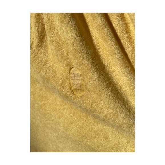 Vintage 70s Georgie Girl Gold Terrycloth Robe Double Ties Smocked Waist Sz M - Picture 4 of 14